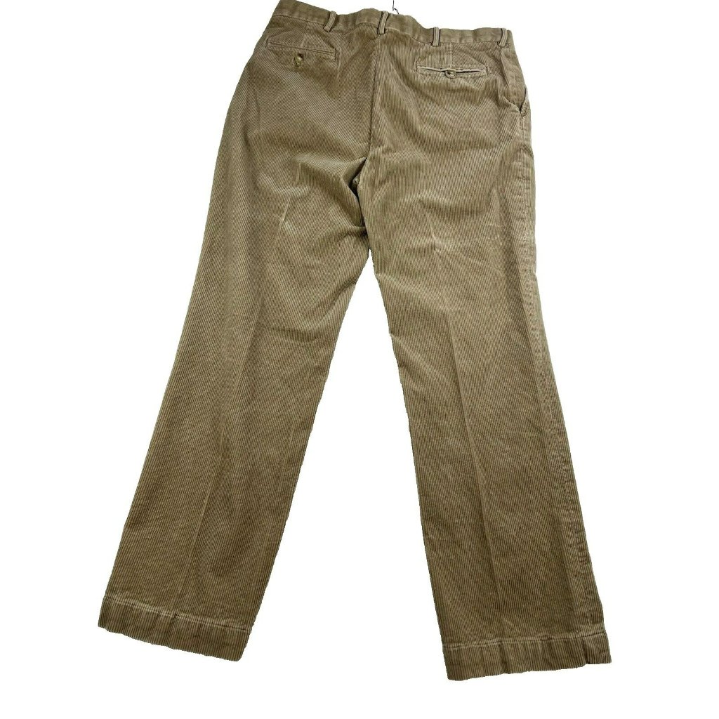 Polo Golf Ralph Lauren Pants Men's 38x34 Tan Corduroy Straight Legs Fit Heavy